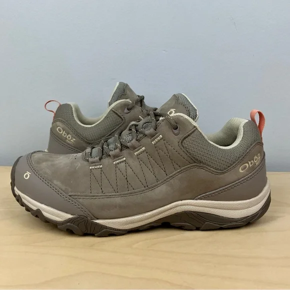 Oboz Women’s Size 8.0 Ousel Low Leather Athletic Hiking Shoes Taupe Light Gray - Picture 3 of 11
